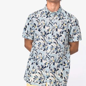 Chemise écoresponsable imprimé végétal homme