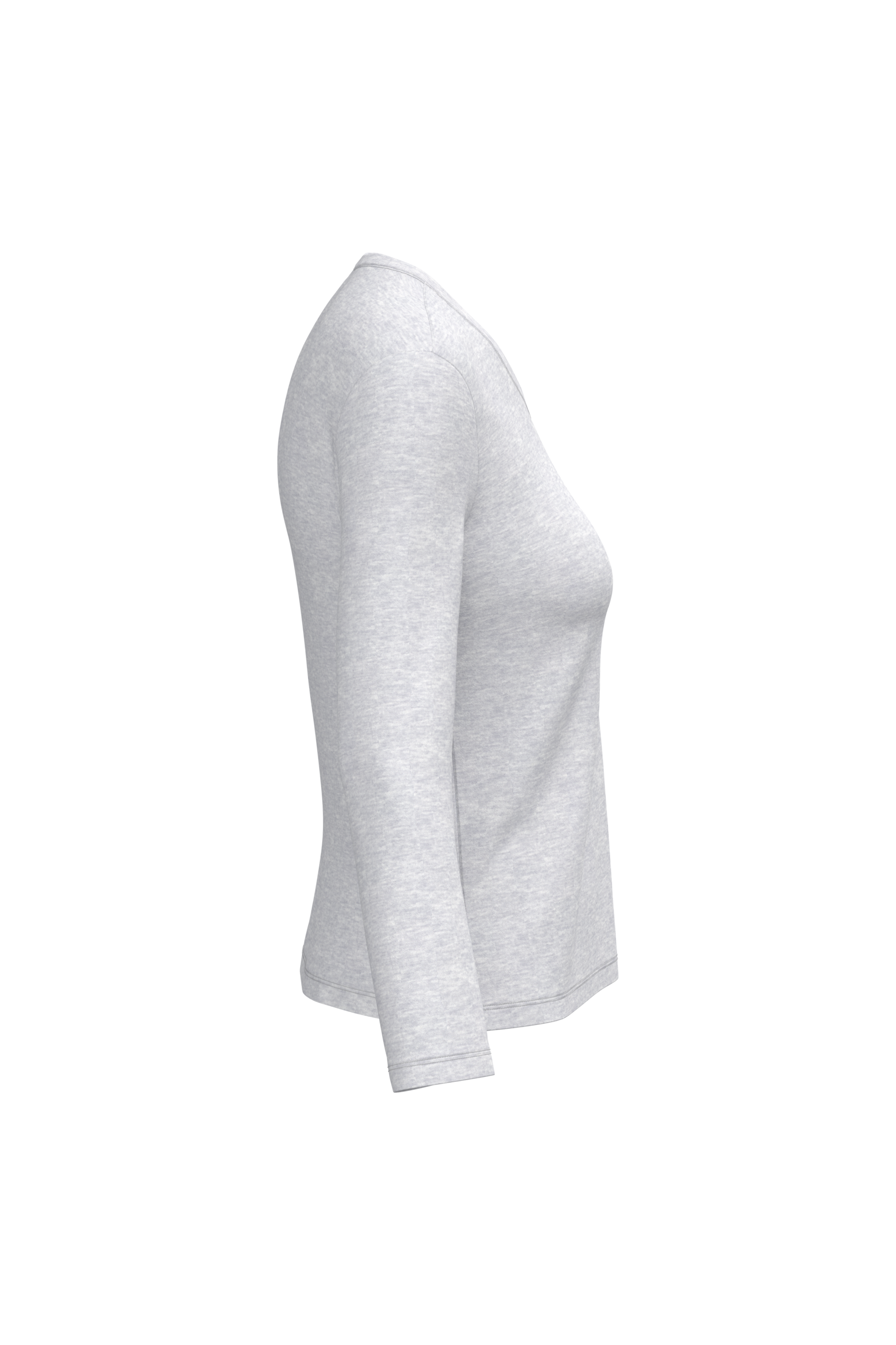 T-shirt col V manches longues femme – Image 3219