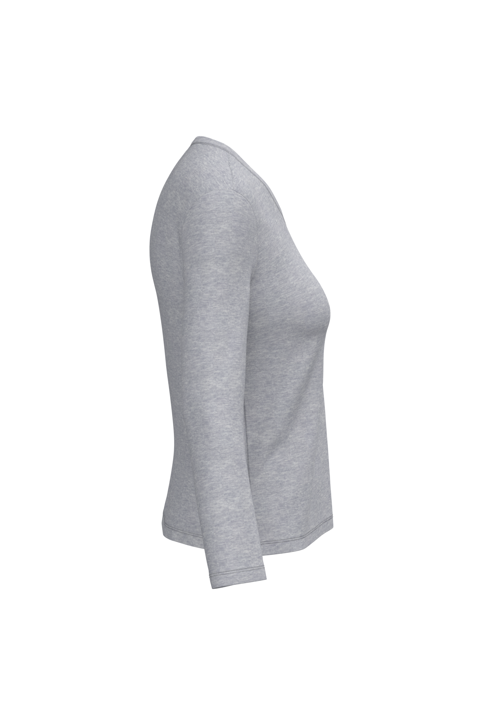 T-shirt col V manches longues femme – Image 3375