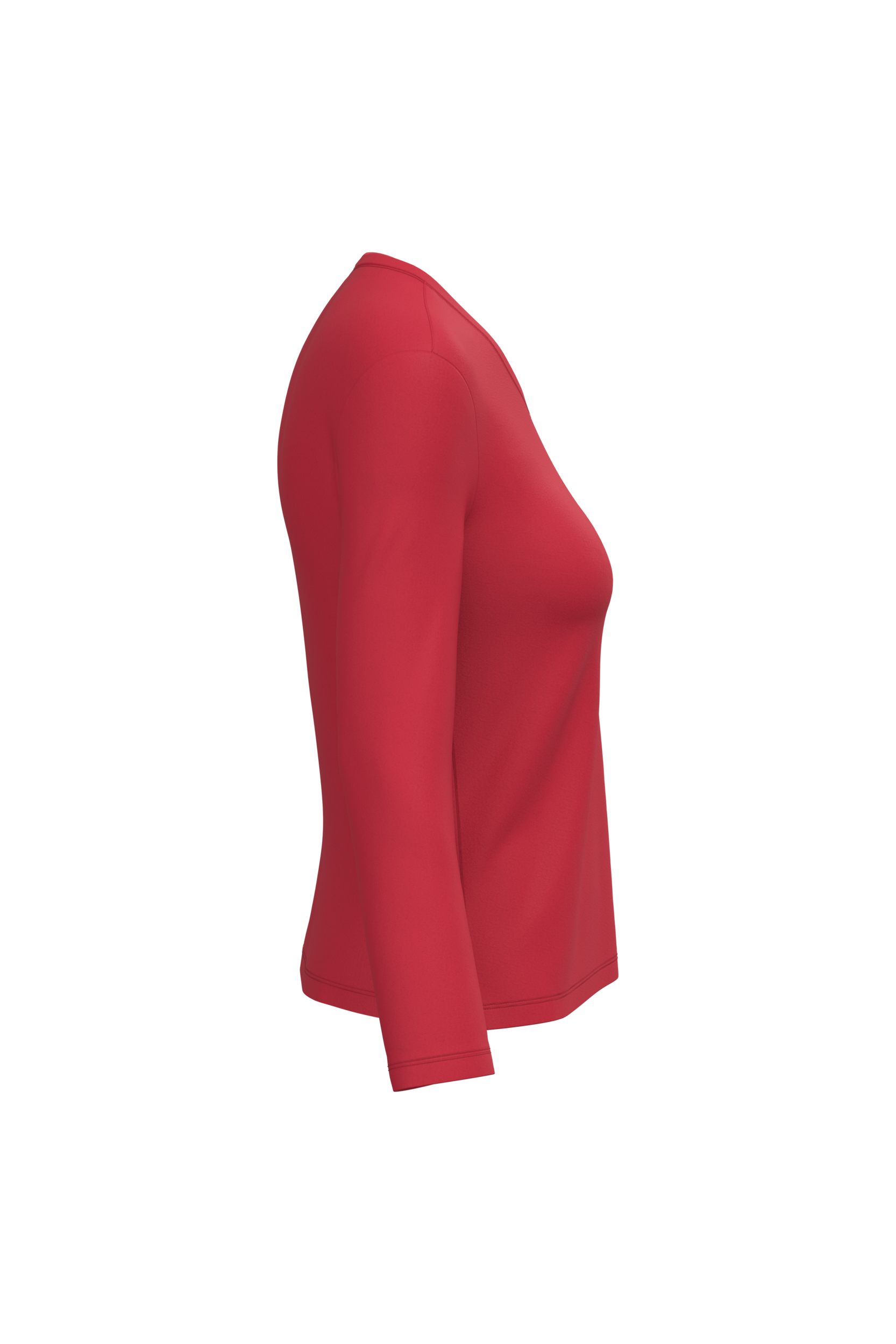 T-shirt col V manches longues femme – Image 3399