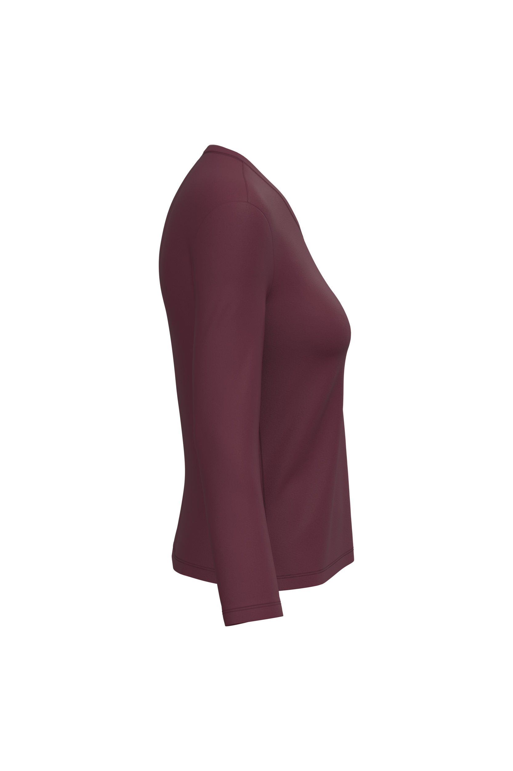 T-shirt col V manches longues femme – Image 3459