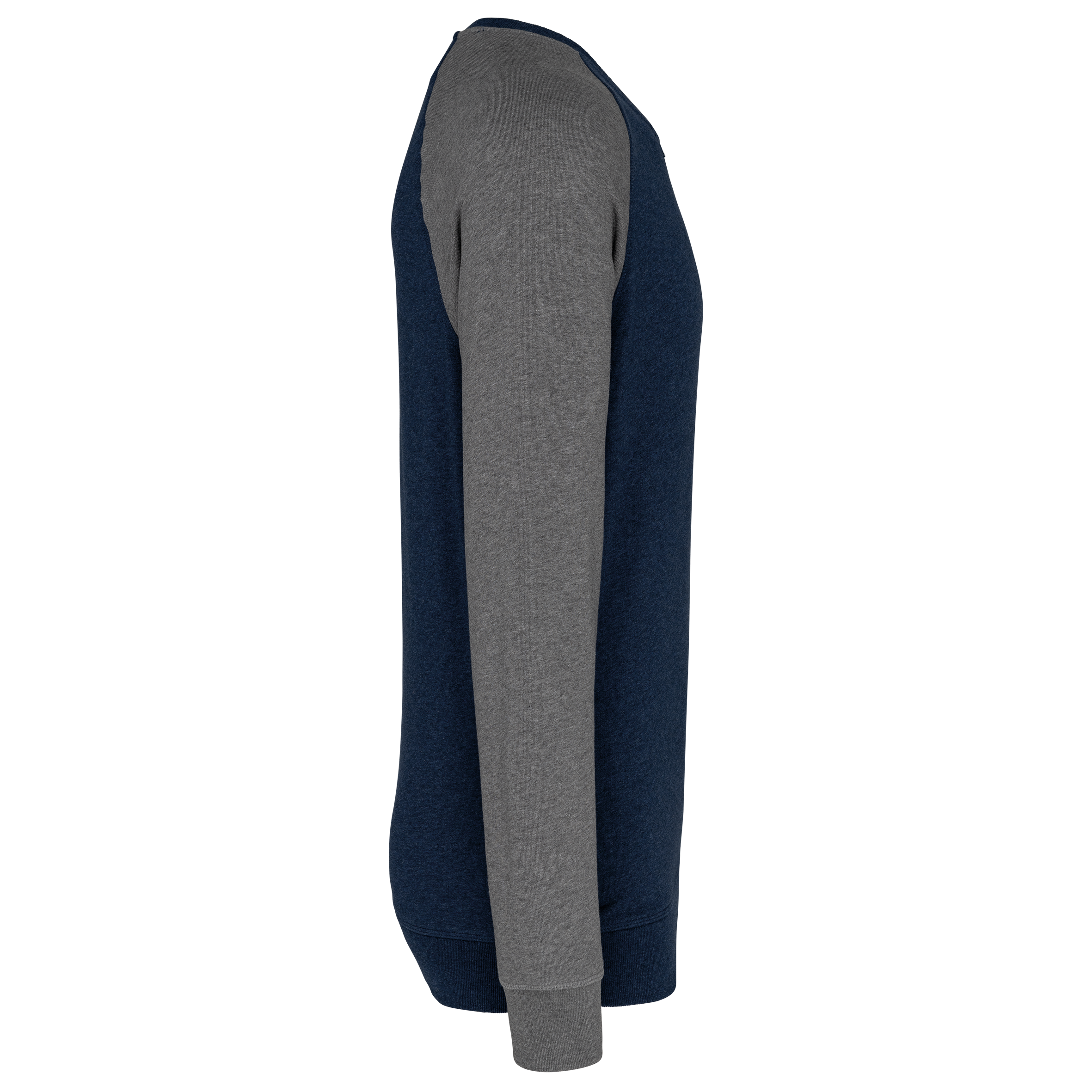 Sweat-shirt French Terry Bio bicolore col rond manches raglan homme – Image 241