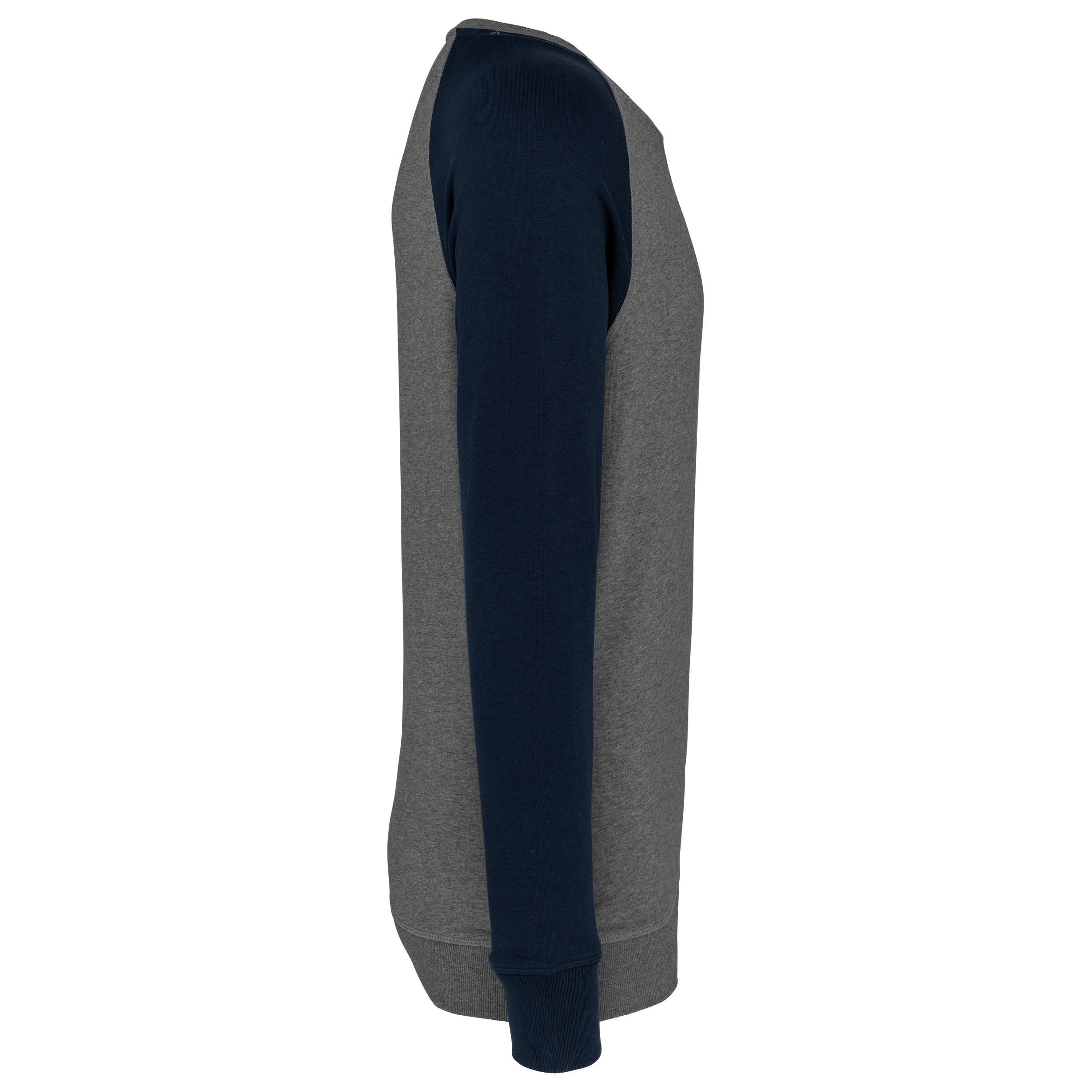 Sweat-shirt French Terry Bio bicolore col rond manches raglan homme – Image 265