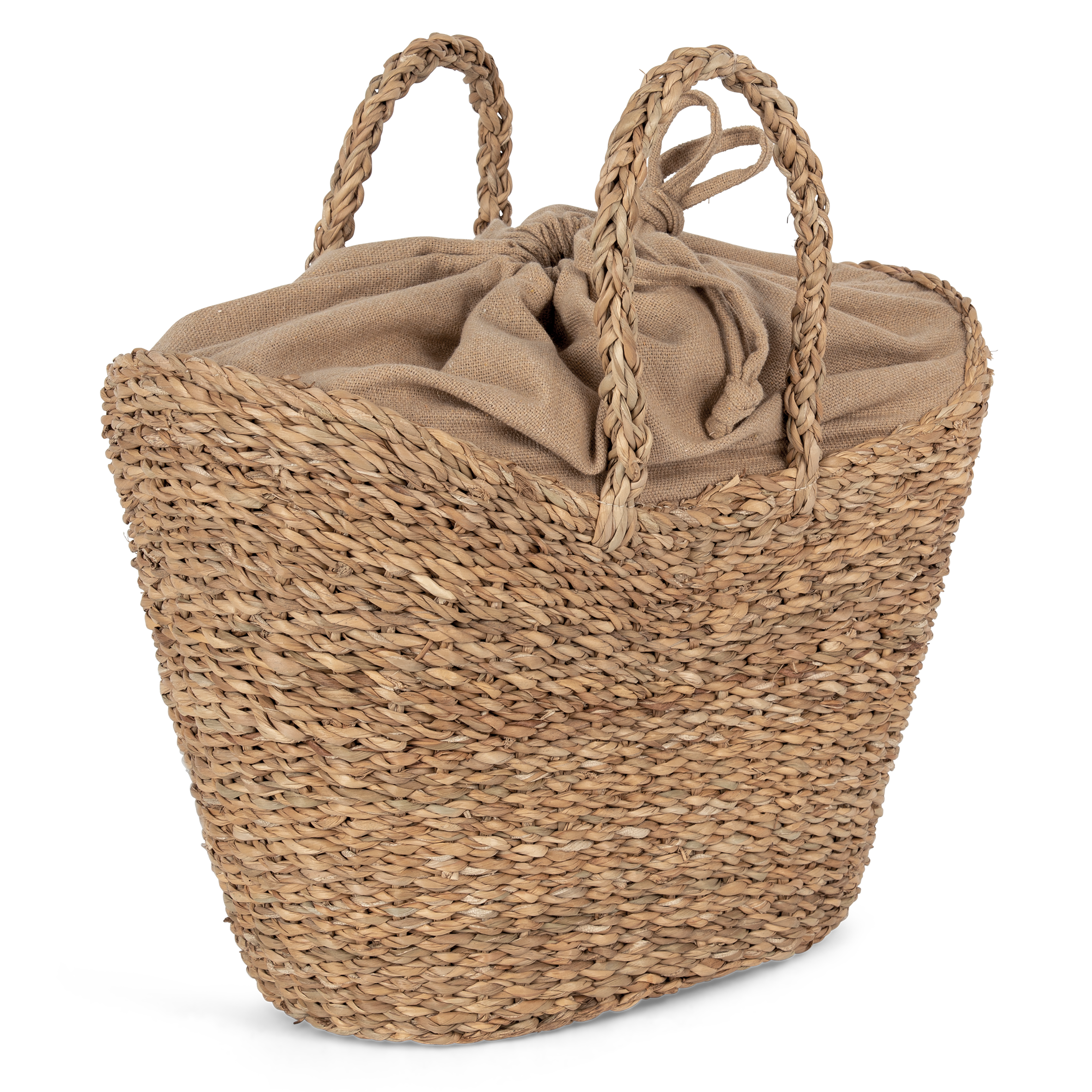 Sac panier demi-lune en jonc de mer – Image 15