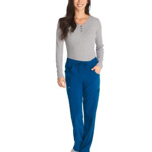 Pantalon à taille moyenne à cordon femme