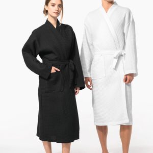 Peignoir kimono nid d'abeille