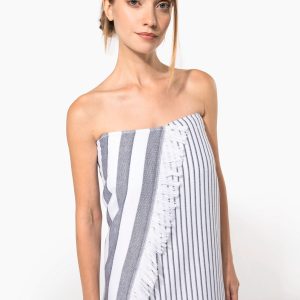 Fouta rayée avec franges