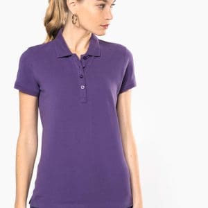 Polo piqué manches courtes femme