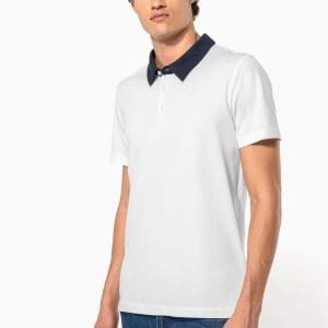 Polo jersey bicolore homme
