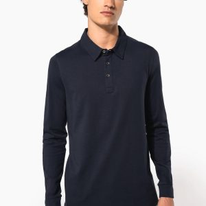 Polo jersey manches longues homme