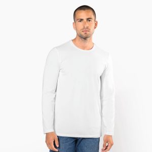 T-shirt col rond manches longues homme