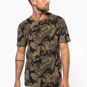 T-shirt camo manches courtes homme