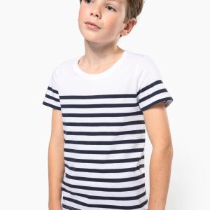 T-shirt marin col rond Bio enfant