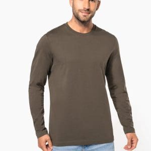 T-shirt col rond manches longues homme