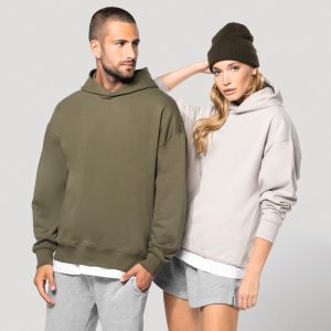 Sweatshirt à capuche molleton oversize unisexe