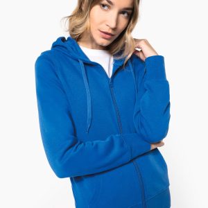 Sweat-shirt écoresponsable zippé à capuche femme