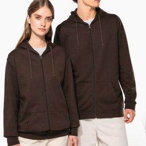 Sweat-shirt zippé capuche unisexe