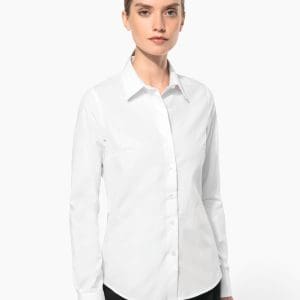Chemise popeline manches longues femme