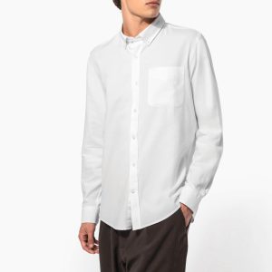 Chemise Oxford lavée manches longues