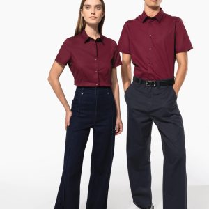 Chemise coton / élasthanne manches courtes