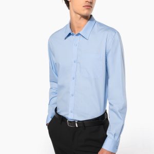 Chemise popeline manches longues