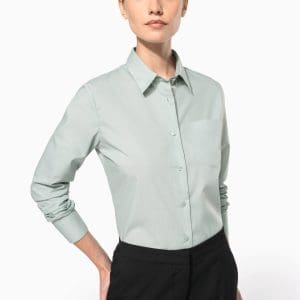 Chemise popeline polycoton entretien facile femme
