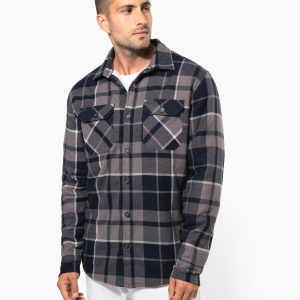 Surchemise à carreaux doublée sherpa homme