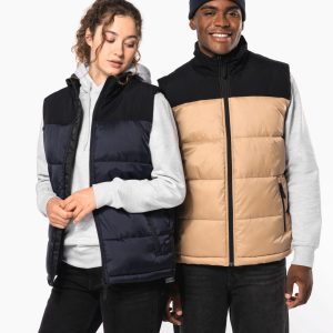 Bodywarmer matelassé bi-ton unisexe