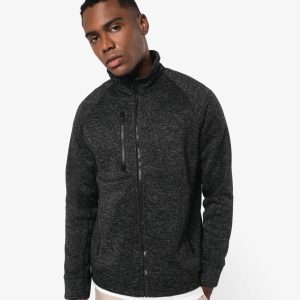 Veste zippée chinée homme