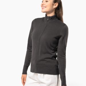 Cardigan zippé femme