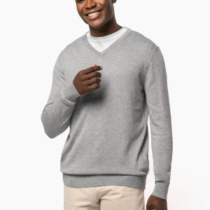 Pull col en V écoresponsable homme
