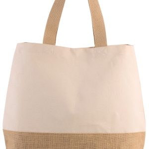 Sac shopping en toiles de coton et jute