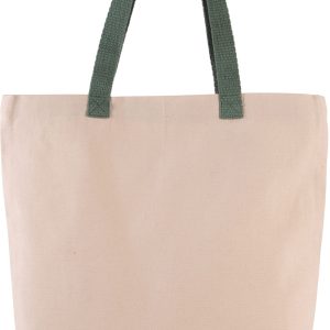 Sac shopping à soufflet avec poignées contrastées