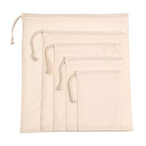 Sac à cordon coulissant en coton biologique