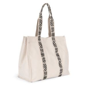 Grand sac shopping recyclé à soufflet