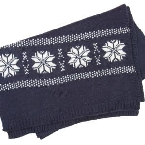 Echarpe de Noël tricotée motif étoiles