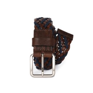 Ceinture tressée bicolore