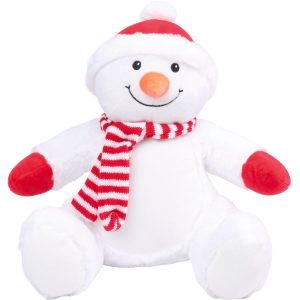 Peluche zippée bonhomme de neige