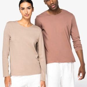 T-shirt écoresponsable délavé manches longues unisexe