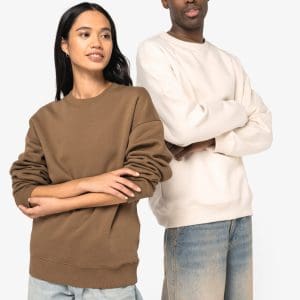 Sweat-shirt écoresponsable à col rond oversize unisexe