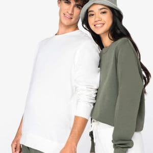 Sweat-shirt écoresponsable à col rond French Terry unisexe