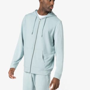 Sweat-shirt écoresponsable zippé à capuche en modal homme