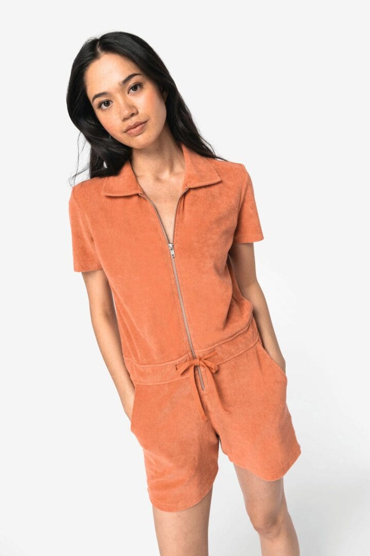 Combinaison short écoresponsable en éponge femme – Image 144