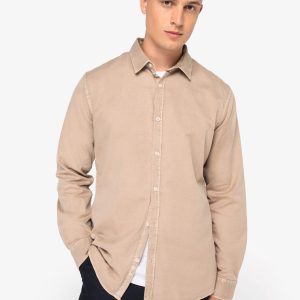 Chemise écoresponsable délavée homme
