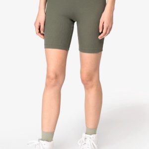 Short écoresponsable côtelé femme