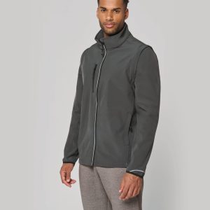 Veste softshell sport manches amovibles unisexe