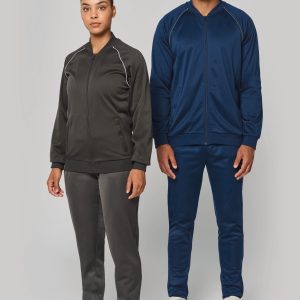Veste de survêtement zippée avec liseré unisexe