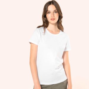 T-shirt Supima® col rond manches courtes femme