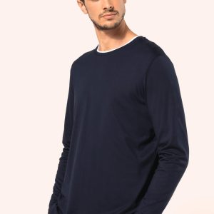 T-shirt Supima® col rond manches longues homme