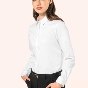 Chemise twill manches longues femme